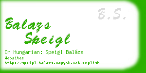 balazs speigl business card
